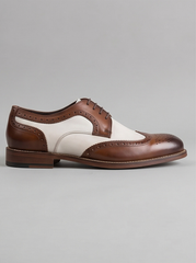 Brogue Wingtip Brown & White