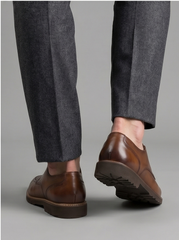 Tan Burnished Apron Derby