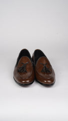 Classic Brown Leather Tassel Loafers