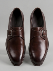 Black Double Monk Cap-Toe