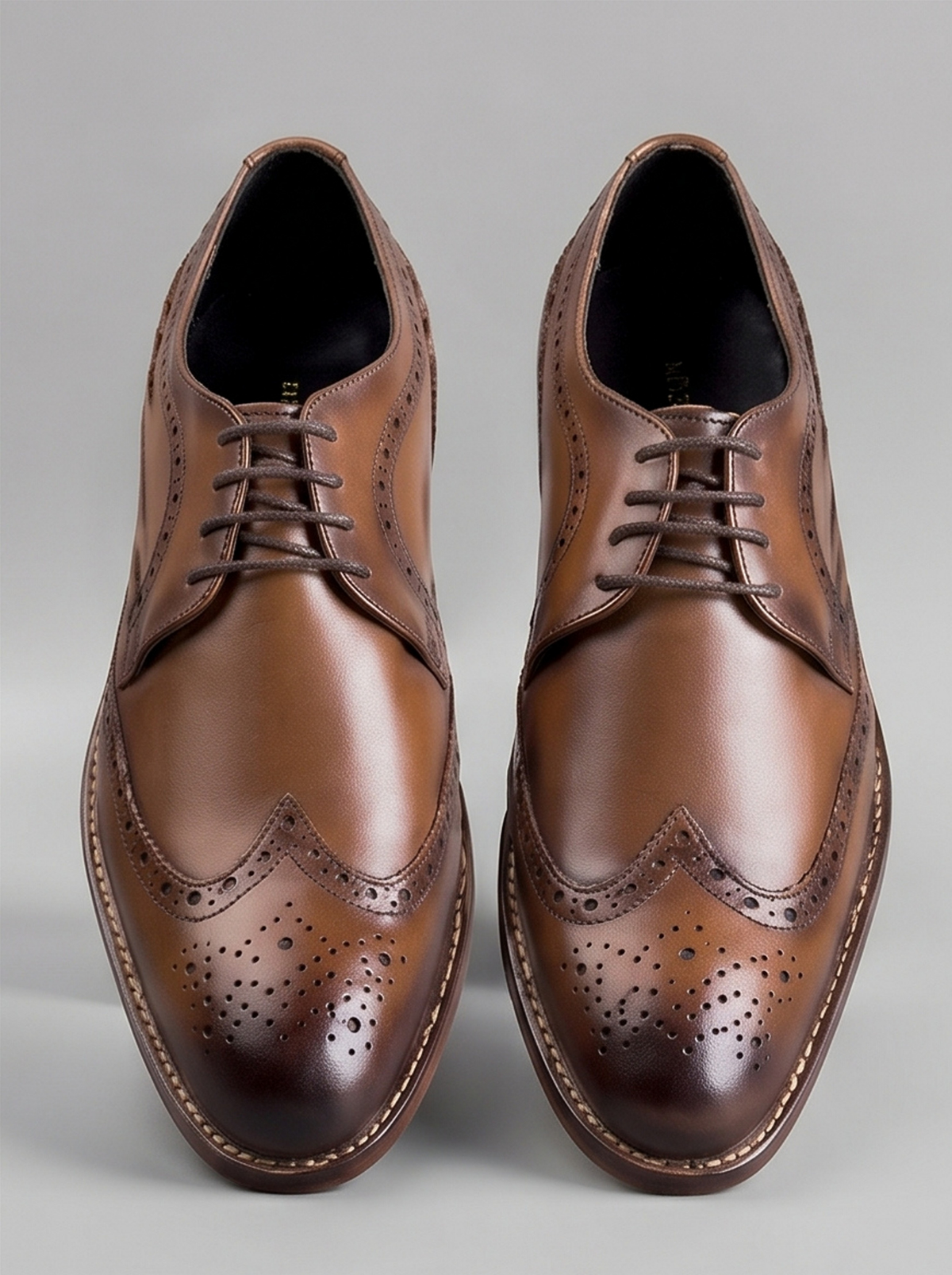 Tan Wingtip Derby Brogue