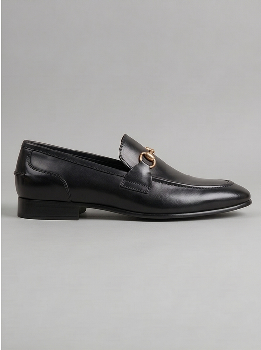 Bristol Buckle Loafer – Black
