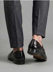 Bristol Buckle Loafer – Black