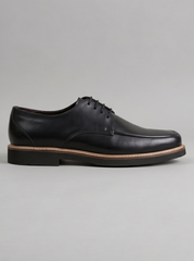 Black Plain-Toe Apron Derby