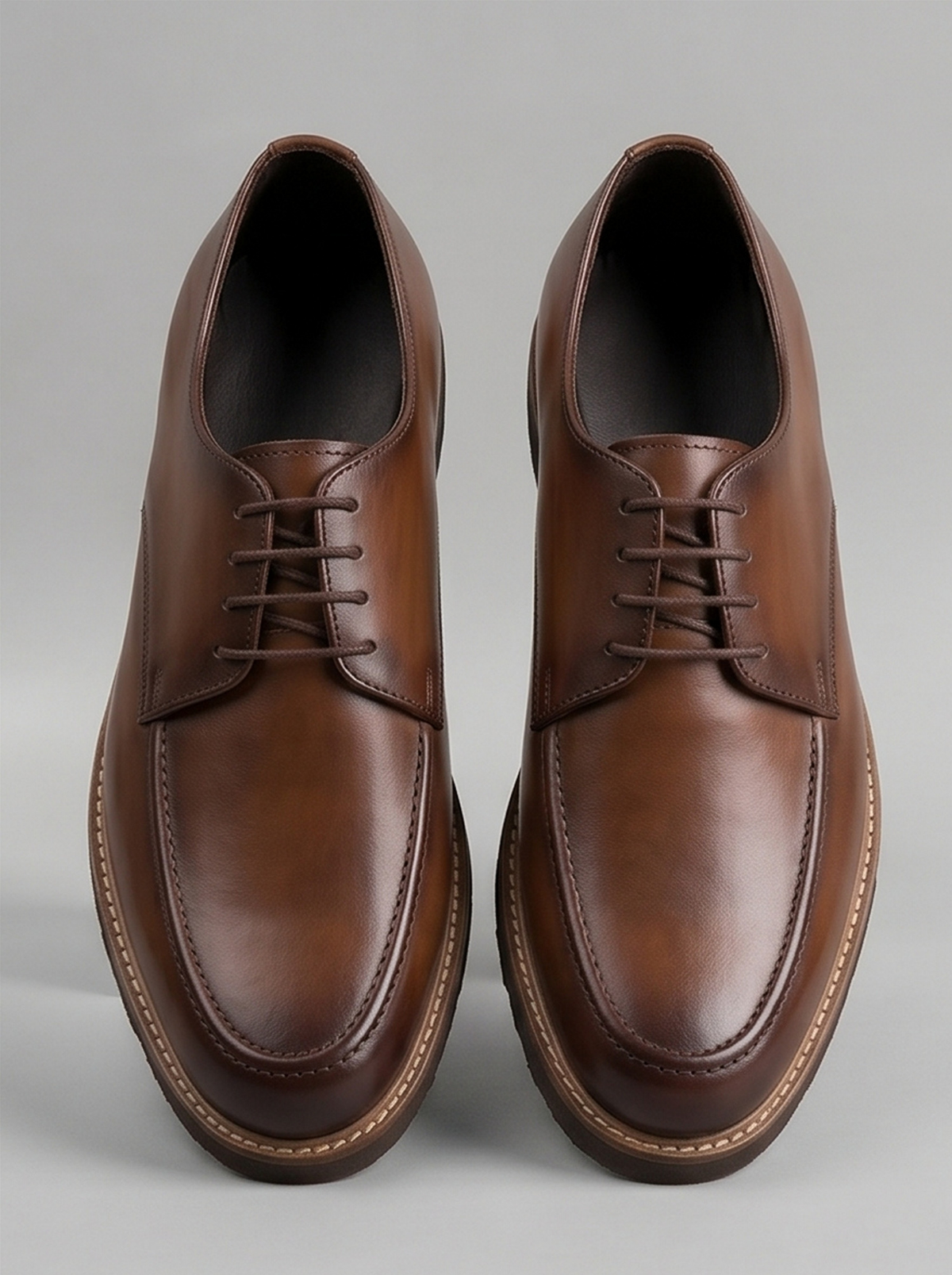 Tan Burnished Apron Derby
