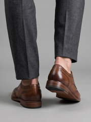 Tan Wingtip Derby Brogue