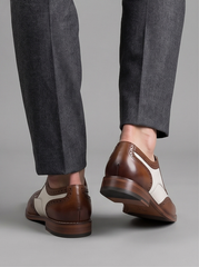 Brogue Wingtip Brown & White